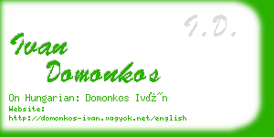 ivan domonkos business card